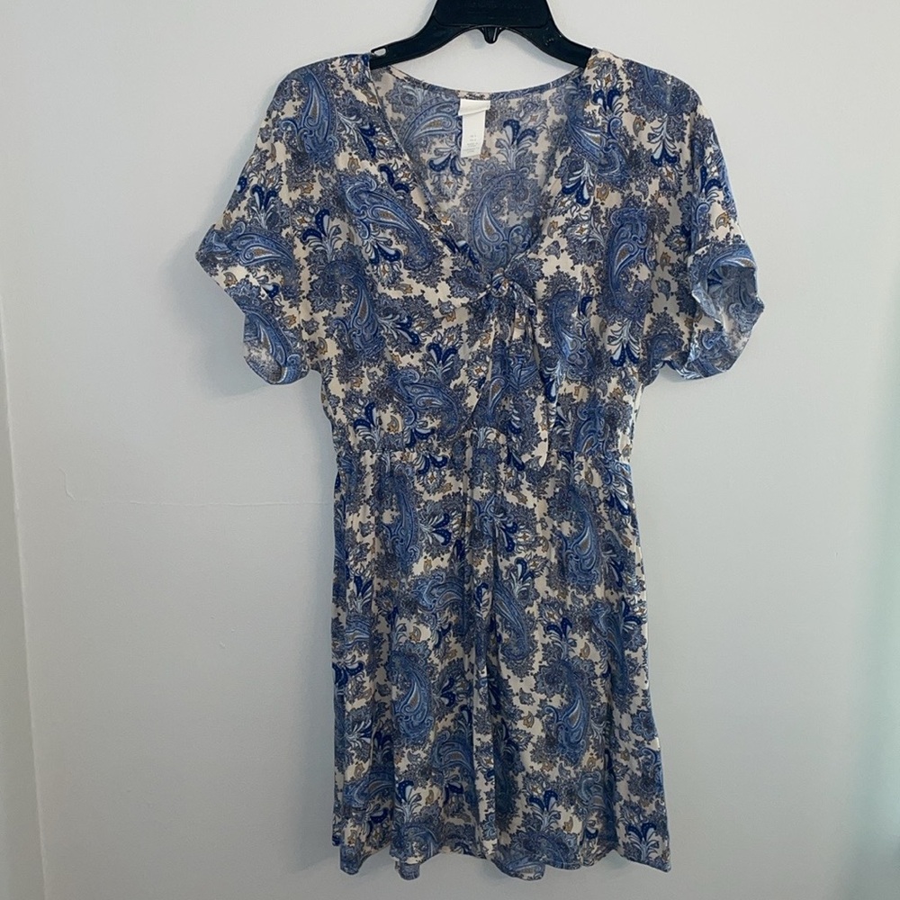 *3 for $15* H&M Blue & Yellow Paisley Dress